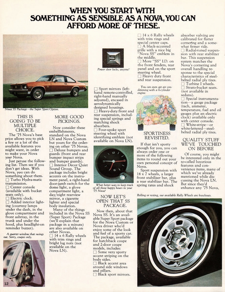 1975 Chevrolet Nova Canadian Brochure Page 6